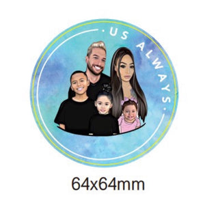 Blue Family Sticker Set