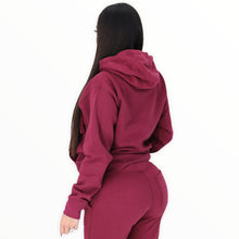 Load image into Gallery viewer, Burgundy Embroidery Hoodie