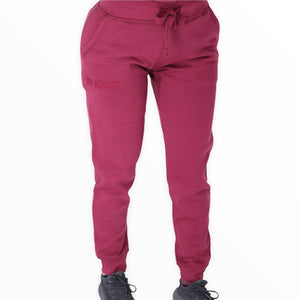 Burgundy Embroidery Joggers