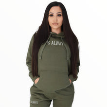 Load image into Gallery viewer, Olive Embroidery Hoodie