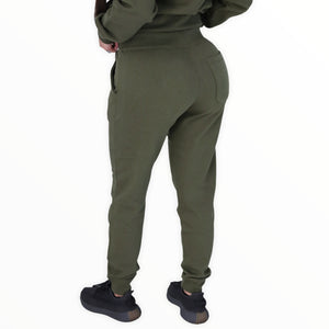 Olive Embroidery Joggers